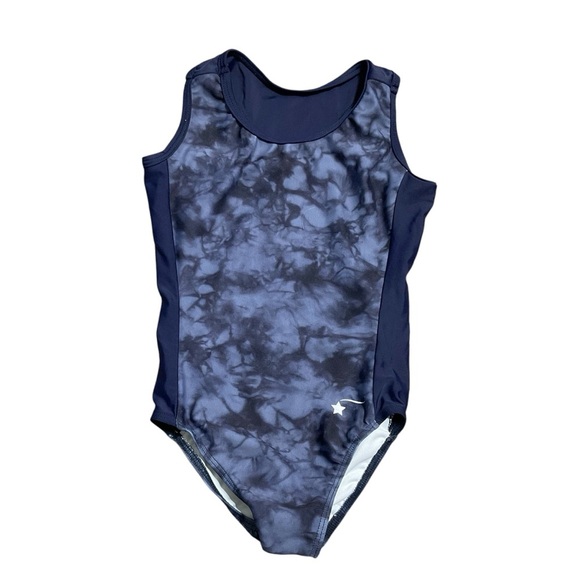 Destira Gymnastics Blue Tie-Dye Leotard Size Small - Picture 1 of 9